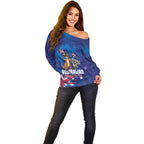 Australian National Flag Day Personalised Off Shoulder Sweater Funny Kangaroo Koala Aussie Proud