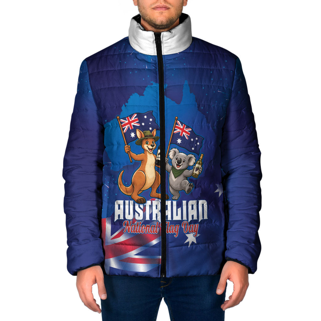 Australian National Flag Day Personalised Padded Jacket Funny Kangaroo Koala Aussie Proud