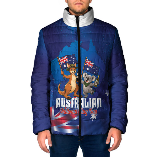 Australian National Flag Day Personalised Padded Jacket Funny Kangaroo Koala Aussie Proud