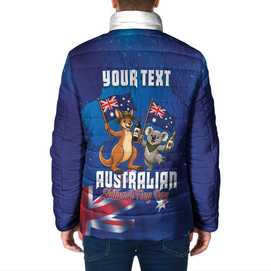 Australian National Flag Day Personalised Padded Jacket Funny Kangaroo Koala Aussie Proud