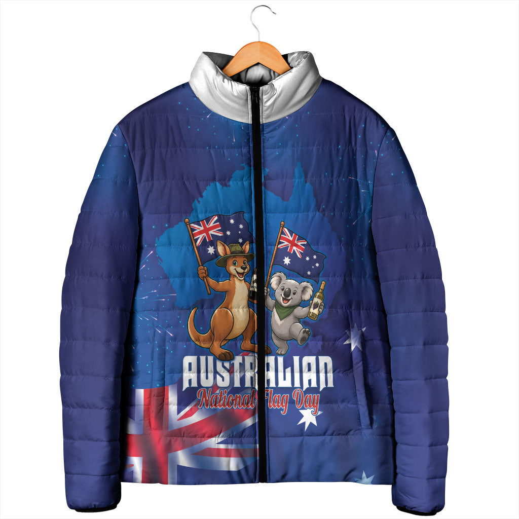 Australian National Flag Day Personalised Padded Jacket Funny Kangaroo Koala Aussie Proud