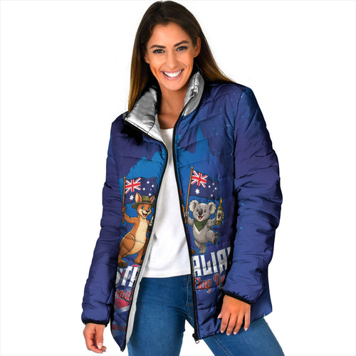 Australian National Flag Day Personalised Padded Jacket Funny Kangaroo Koala Aussie Proud