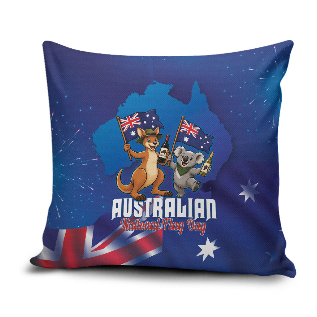 Australian National Flag Day Pillow Cover Funny Kangaroo Koala Aussie Proud