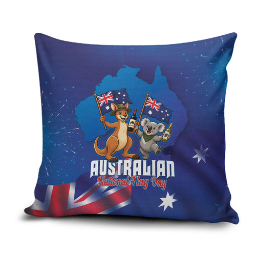Australian National Flag Day Pillow Cover Funny Kangaroo Koala Aussie Proud