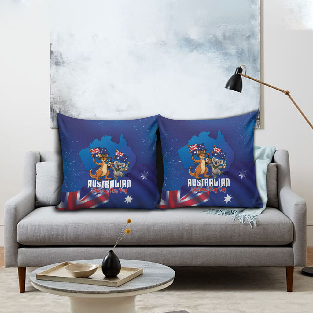 Australian National Flag Day Pillow Cover Funny Kangaroo Koala Aussie Proud