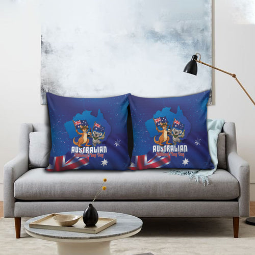 Australian National Flag Day Pillow Cover Funny Kangaroo Koala Aussie Proud