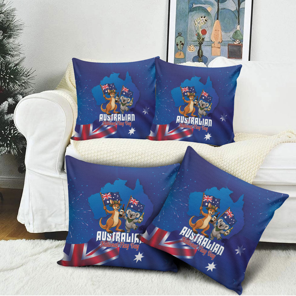 Australian National Flag Day Pillow Cover Funny Kangaroo Koala Aussie Proud