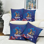 Australian National Flag Day Pillow Cover Funny Kangaroo Koala Aussie Proud