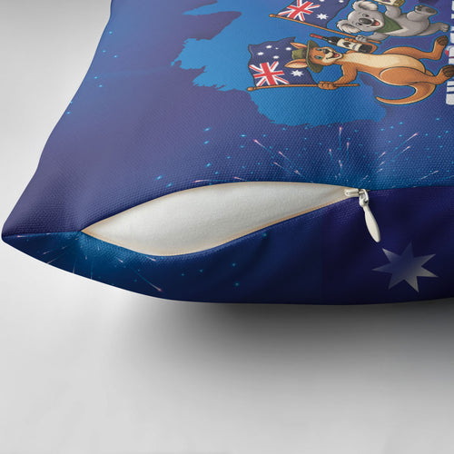 Australian National Flag Day Pillow Cover Funny Kangaroo Koala Aussie Proud