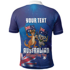 Australian National Flag Day Personalised Polo Shirt Funny Kangaroo Koala Aussie Proud