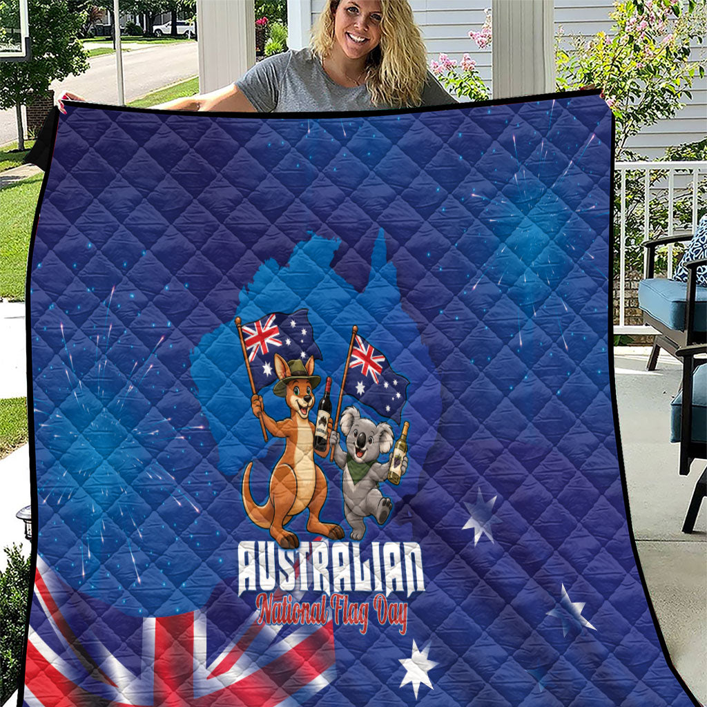 Australian National Flag Day Quilt Funny Kangaroo Koala Aussie Proud