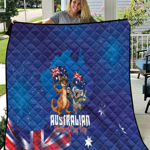 Australian National Flag Day Quilt Funny Kangaroo Koala Aussie Proud