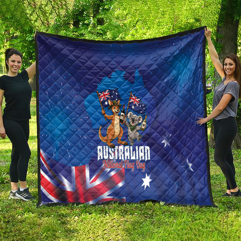 Australian National Flag Day Quilt Funny Kangaroo Koala Aussie Proud