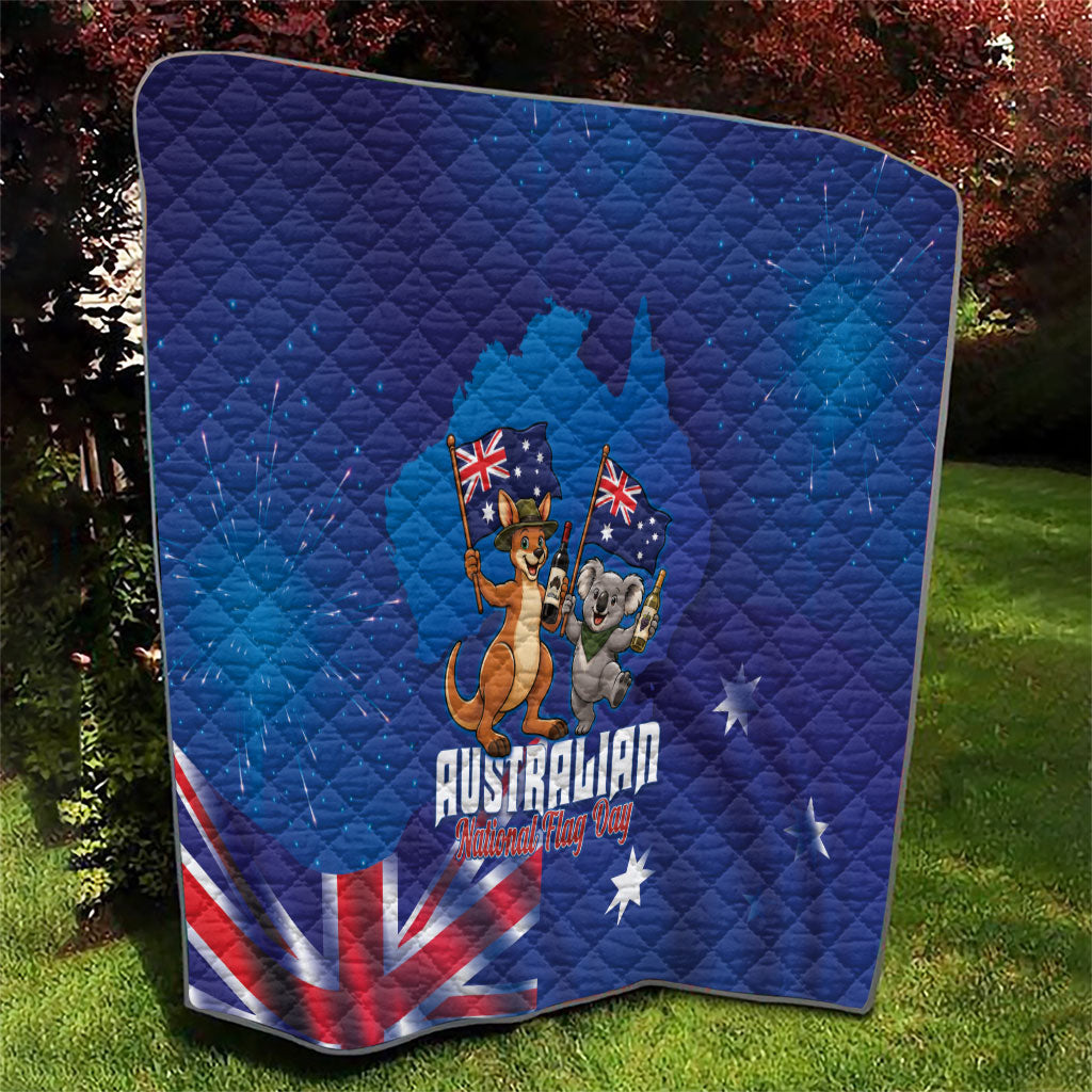 Australian National Flag Day Quilt Funny Kangaroo Koala Aussie Proud