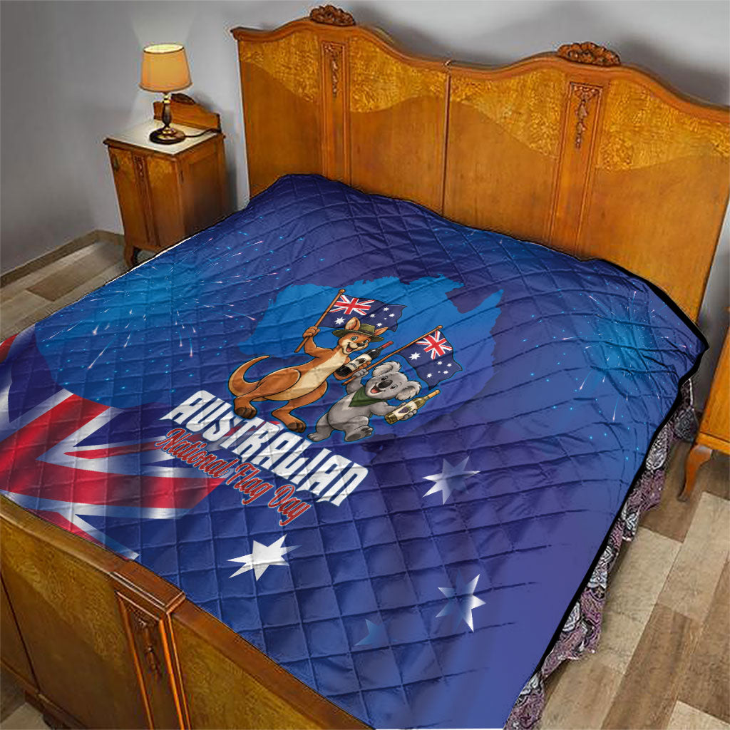 Australian National Flag Day Quilt Funny Kangaroo Koala Aussie Proud