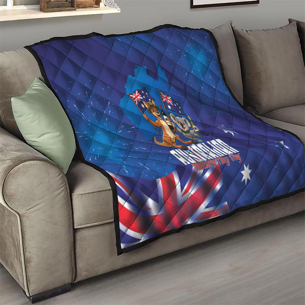 Australian National Flag Day Quilt Funny Kangaroo Koala Aussie Proud