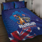 Australian National Flag Day Quilt Bed Set Funny Kangaroo Koala Aussie Proud