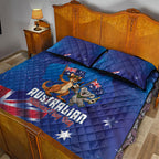 Australian National Flag Day Quilt Bed Set Funny Kangaroo Koala Aussie Proud
