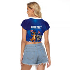 Australian National Flag Day Personalised Raglan Cropped T Shirt Funny Kangaroo Koala Aussie Proud
