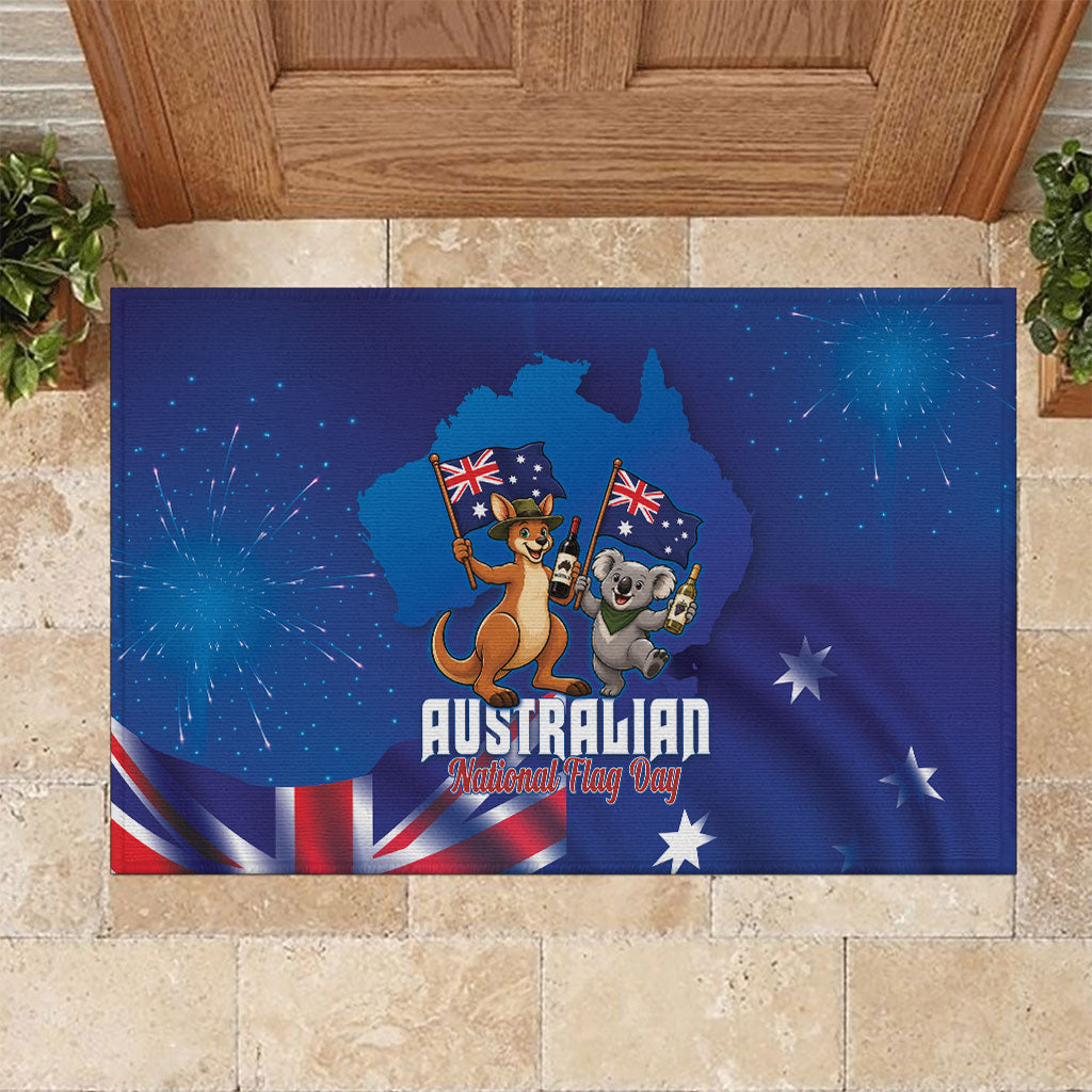 Australian National Flag Day Rubber Doormat Funny Kangaroo Koala Aussie Proud
