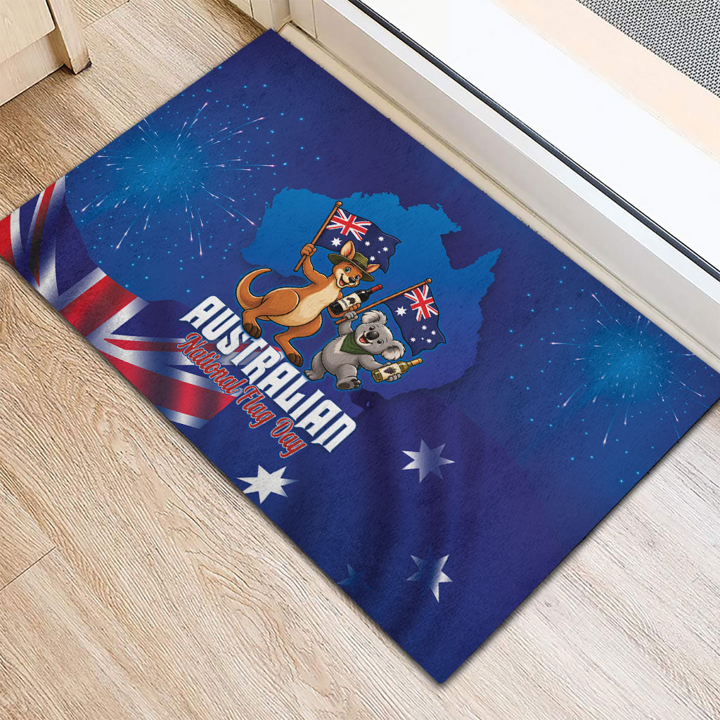 Australian National Flag Day Rubber Doormat Funny Kangaroo Koala Aussie Proud