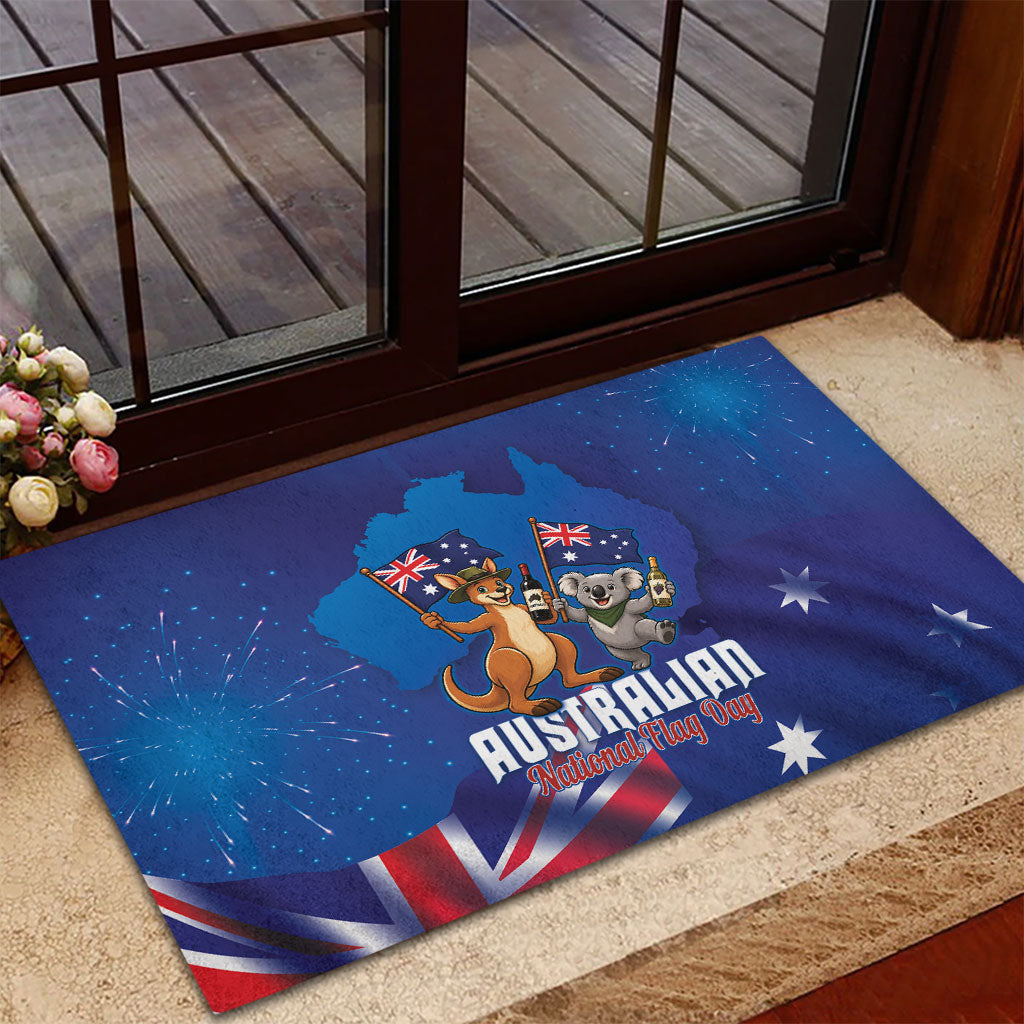 Australian National Flag Day Rubber Doormat Funny Kangaroo Koala Aussie Proud