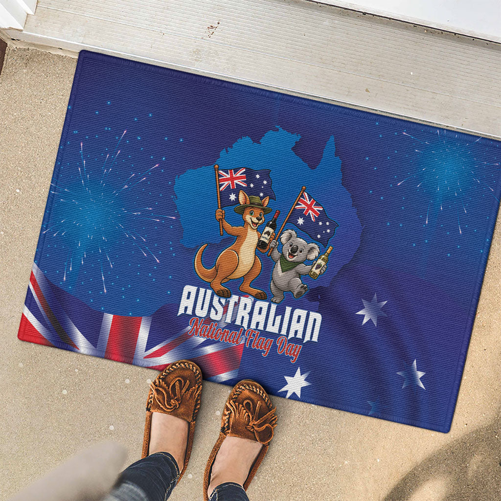 Australian National Flag Day Rubber Doormat Funny Kangaroo Koala Aussie Proud