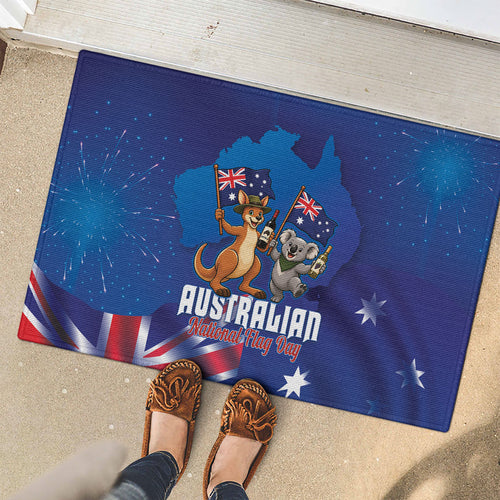 Australian National Flag Day Rubber Doormat Funny Kangaroo Koala Aussie Proud