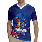 Australian National Flag Day Personalised Rugby Jersey Funny Kangaroo Koala Aussie Proud