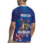 Australian National Flag Day Personalised Rugby Jersey Funny Kangaroo Koala Aussie Proud