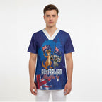 Australian National Flag Day Personalised Scrub Top Funny Kangaroo Koala Aussie Proud