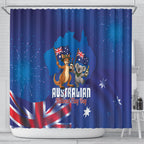 Australian National Flag Day Shower Curtain Funny Kangaroo Koala Aussie Proud