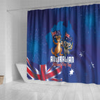 Australian National Flag Day Shower Curtain Funny Kangaroo Koala Aussie Proud