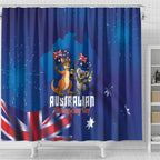 Australian National Flag Day Shower Curtain Funny Kangaroo Koala Aussie Proud
