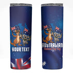 Australian National Flag Day Personalised Skinny Tumbler Funny Kangaroo Koala Aussie Proud