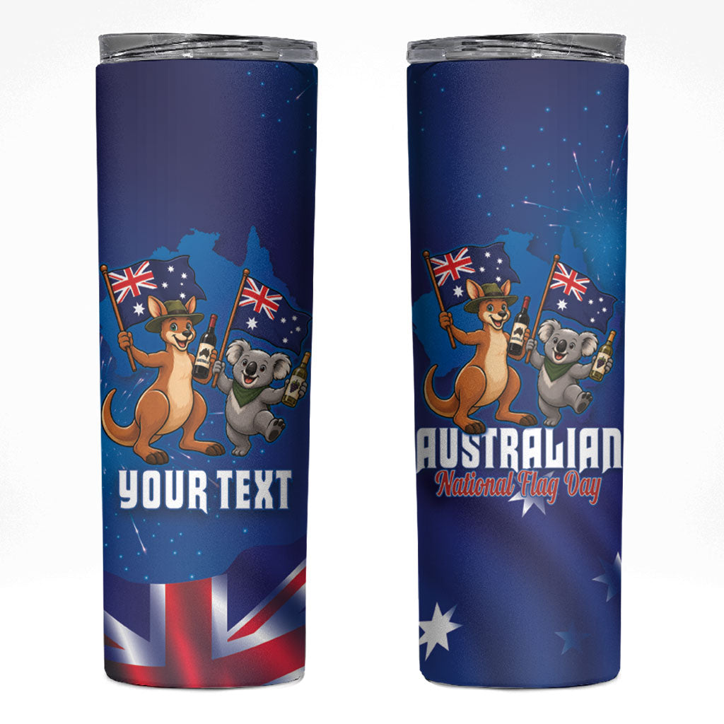 Australian National Flag Day Personalised Skinny Tumbler Funny Kangaroo Koala Aussie Proud