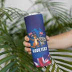 Australian National Flag Day Personalised Skinny Tumbler Funny Kangaroo Koala Aussie Proud