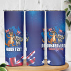 Australian National Flag Day Personalised Skinny Tumbler Funny Kangaroo Koala Aussie Proud