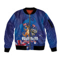 Australian National Flag Day Personalised Sleeve Zip Bomber Jacket Funny Kangaroo Koala Aussie Proud