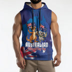 Australian National Flag Day Personalised Sleeveless Hoodie Funny Kangaroo Koala Aussie Proud