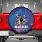 Australian National Flag Day Spare Tire Cover Funny Kangaroo Koala Aussie Proud