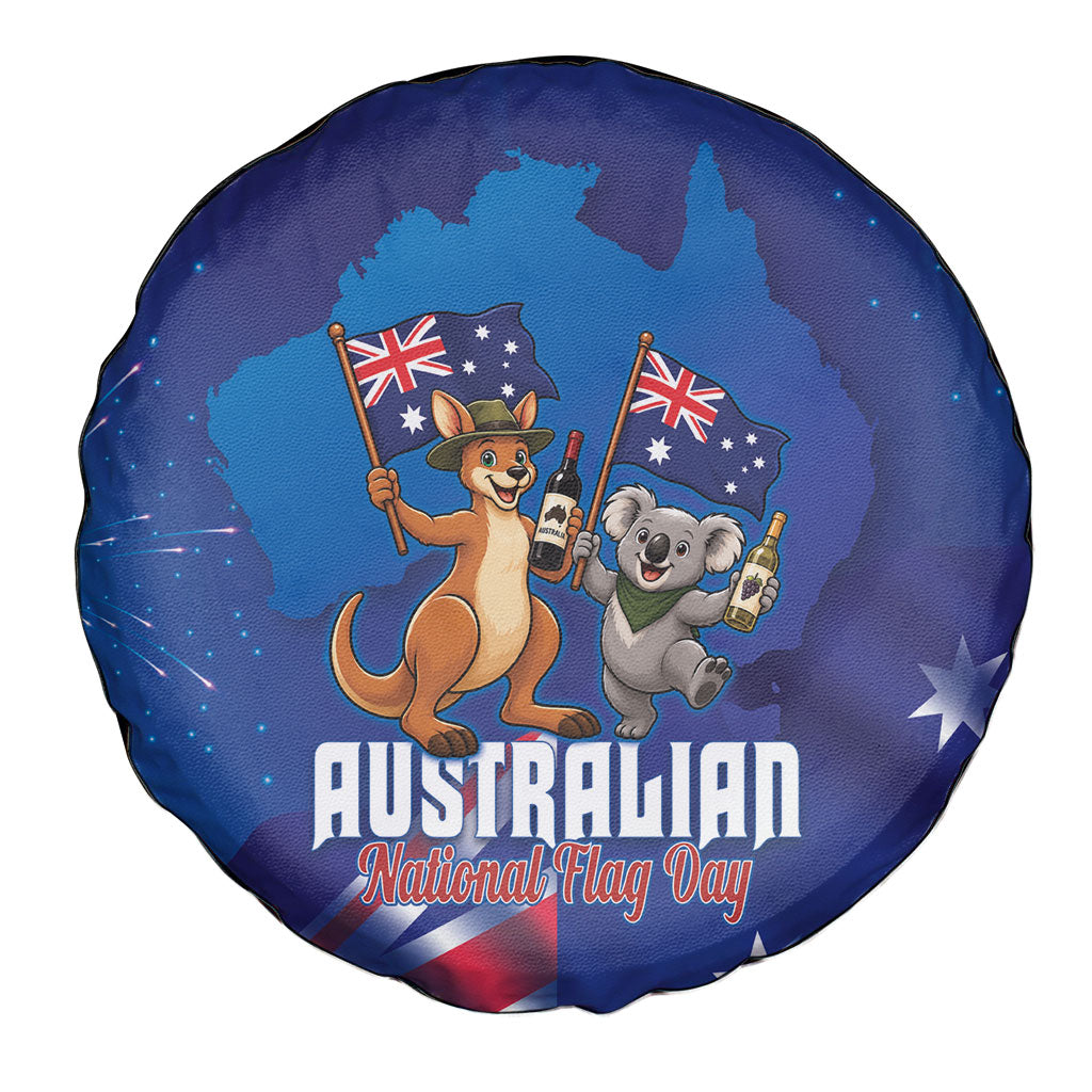 Australian National Flag Day Spare Tire Cover Funny Kangaroo Koala Aussie Proud