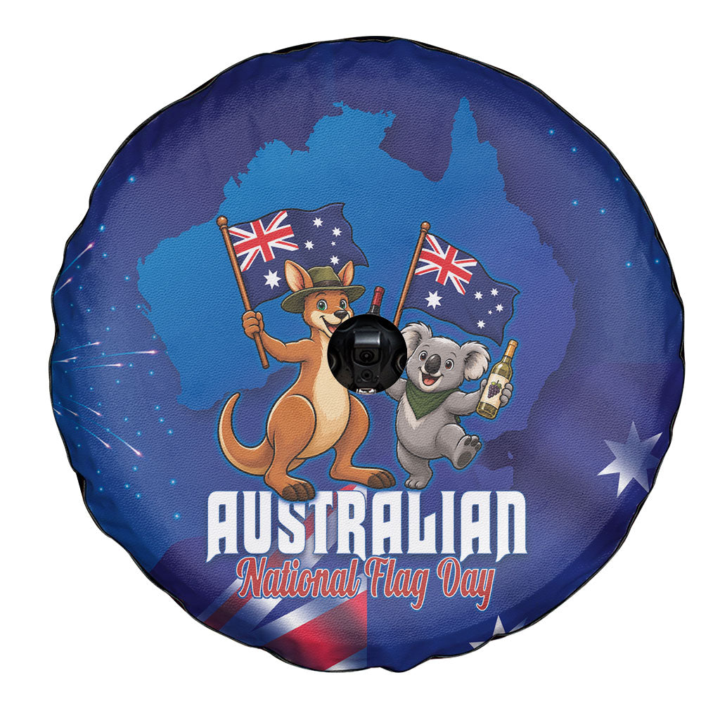 Australian National Flag Day Spare Tire Cover Funny Kangaroo Koala Aussie Proud