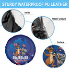 Australian National Flag Day Spare Tire Cover Funny Kangaroo Koala Aussie Proud