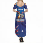 Australian National Flag Day Personalised Summer Maxi Dress Funny Kangaroo Koala Aussie Proud