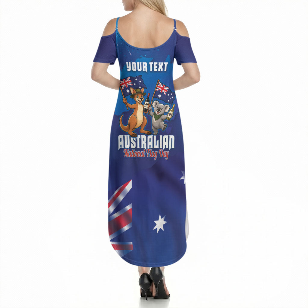 Australian National Flag Day Personalised Summer Maxi Dress Funny Kangaroo Koala Aussie Proud