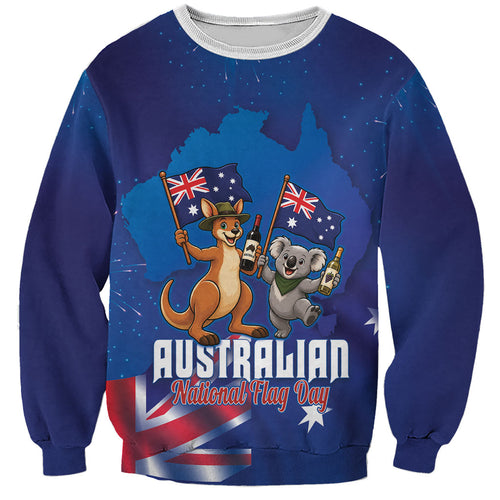 Australian National Flag Day Personalised Sweatshirt Funny Kangaroo Koala Aussie Proud