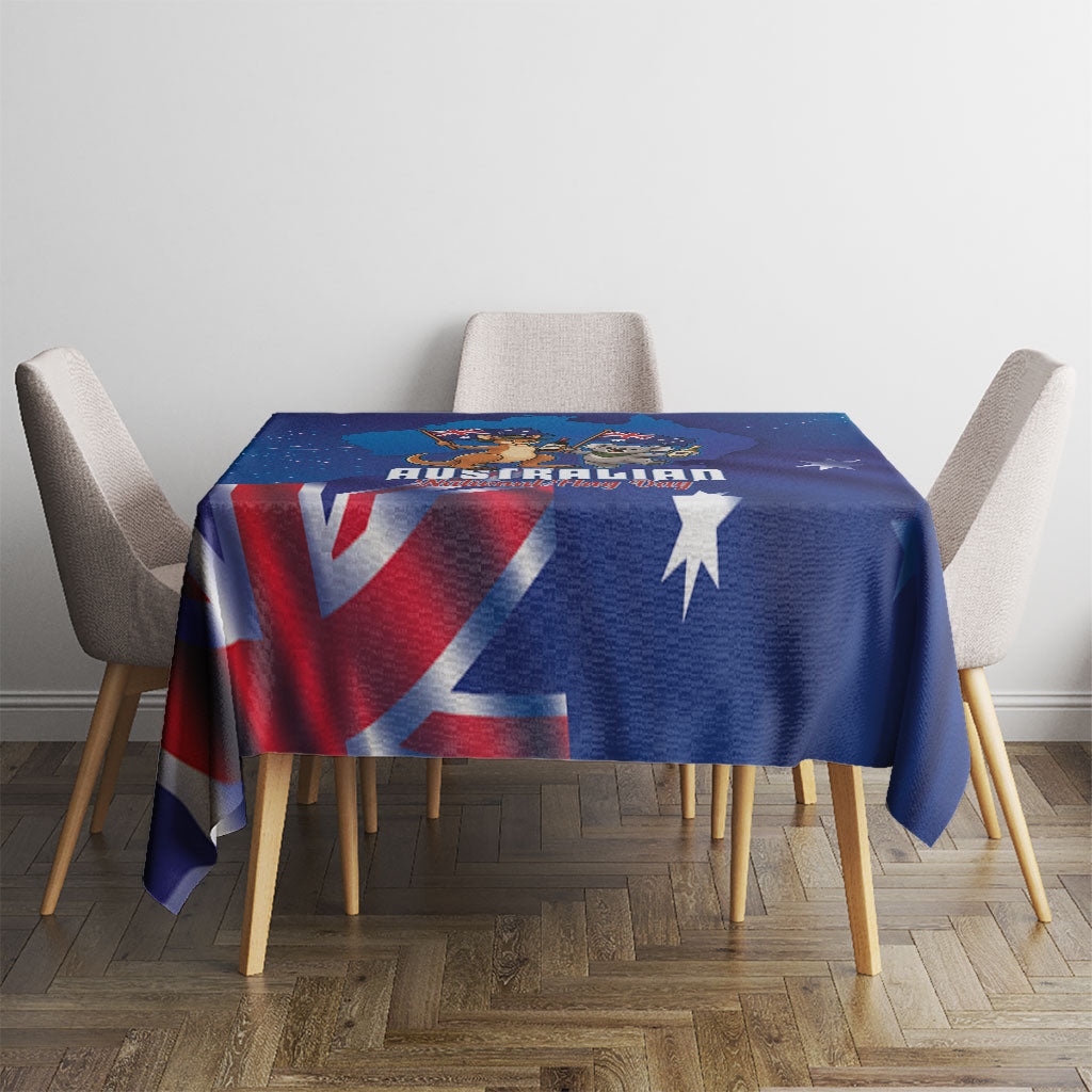Australian National Flag Day Tablecloth Funny Kangaroo Koala Aussie Proud