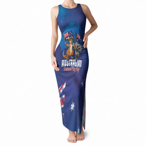 Australian National Flag Day Personalised Tank Maxi Dress Funny Kangaroo Koala Aussie Proud