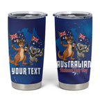 Australian National Flag Day Personalised Tumbler Cup Funny Kangaroo Koala Aussie Proud